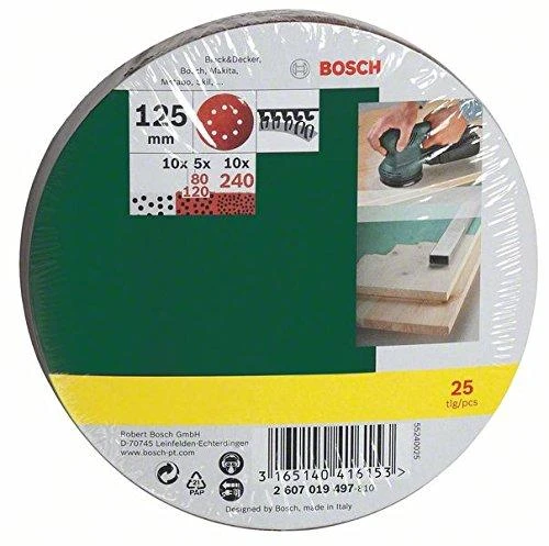Bosch Šlif.pop. D 125 mm, 25vnt