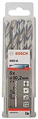 Grąžtas Bosch HSS-G grąžtai metalui 10,2mm, 5 vnt.