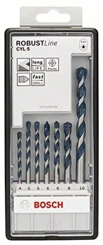 Bosch betono grąžtų rinkinys CYL-5 7vnt 4 mm, 5 mm, 5 mm, 6 mm, 6 mm, 8 mm