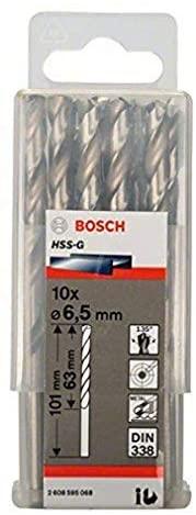 Grąžtas Bosch HSS-G grąžtai metalui 6,5mm, 10 vnt.