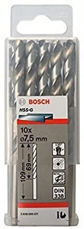 Grąžtas Bosch HSS-G grąžtai metalui 7,5mm, 10 vnt.