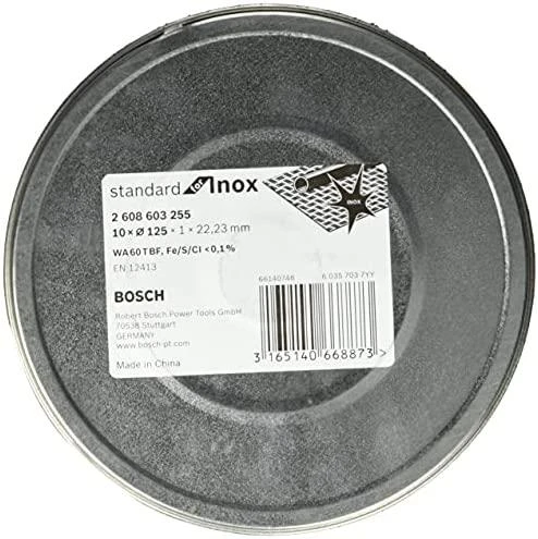 Bosch Pjovimo diskas Rapido 125x22x1mm,INOX 10vnt.