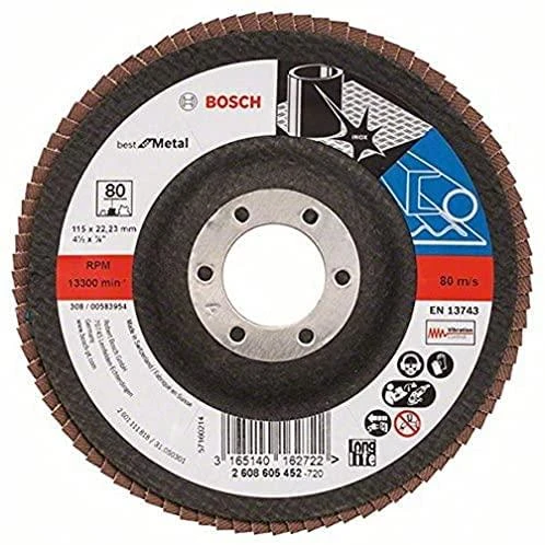 Bosch Šlifavimo svirtis, metalinis stalviršis X571 D 115 mm, K 80,1 vnt.
