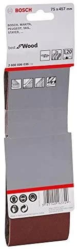 Bosch Šlif.juosta medžiui 75x457, K120, 3 vnt.