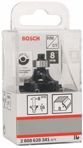 Bosch Suapvalinimo freza HM R=8 mm, dvipusė