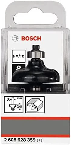 Bosch Suapvalinimo freza HM R=6,3mm, l=16mm,kotas 8mm