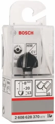 Bosch Dvipusė pusapvalė freza H R=10 mm, l=13 mm,kotas 8m