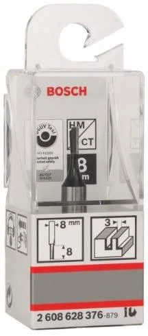 Bosch Pirštinė freza HM B=3 mm, l=8 mm,kotas 8mm