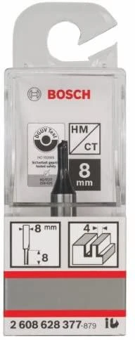 Bosch Pirštinė freza HM B=4 mm, l=8 mm,kotas 8mm