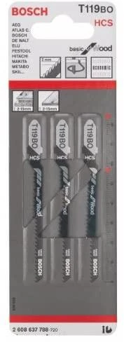 Bosch 3 siaurapj.pjūkleliai T 119 BO