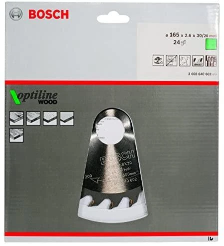Bosch Disk.pjūkl.diskas165x30mm Optiline Wood