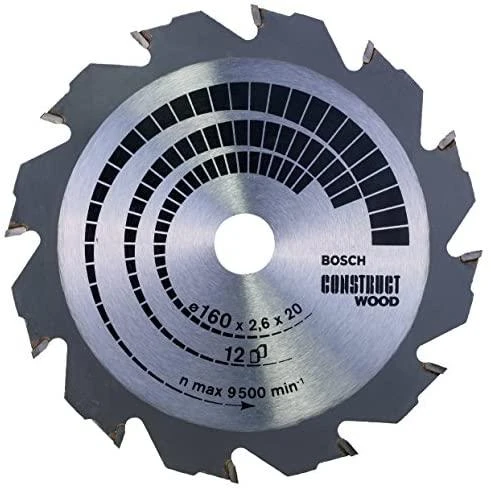 „Bosch PRO Construct“ medienos pjovimo įrankis 160x20x2,6/1,6x12T
