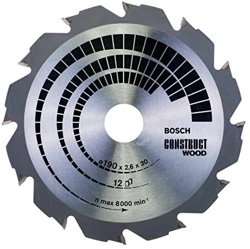 „Bosch PRO Construct“ medienos pjovimo įrankis 190x30x2,6/1,6x12T