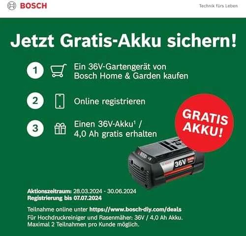 Bosch akumuliatorinė vejapjovė AdvancedRotak 36V-44-750, 36V, 1x4.0Ah