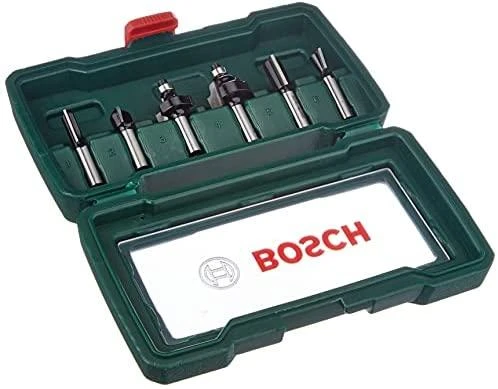 Bosch 6 dalių frezų komplektas, 8mm kotu
