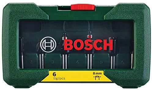 Bosch 6 dalių frezų komplektas, 8mm kotu