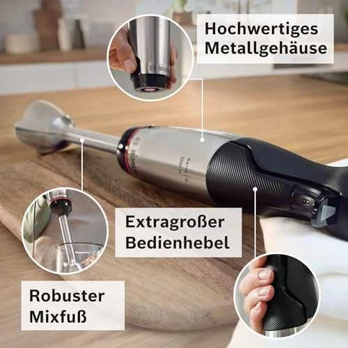 Bosch MSM6M673 Serija 6, Rankinis trintuvas, ErgoMaster, 1000 W, Nerūdijančio plieno