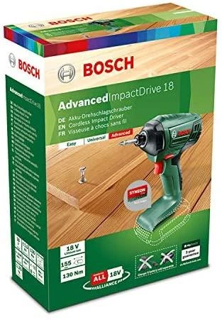 Bosch Advanced ImpactDrive 18 Akumuliatorinis smūginis raktas, be akumuliatoriaus ir kroviklio