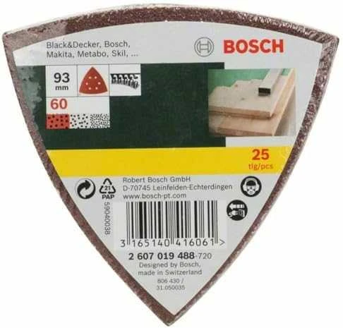 Bosch Delta šlif.popierius K60 25 vnt.