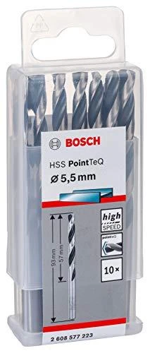 Bosch PointTeQ grąžtas metalui 5,5 x 57 x 93 mm , 10 vnt