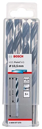 Bosch PointTeQ grąžtas metalui 10,5 x 87 x 133 mm ,5 vnt
