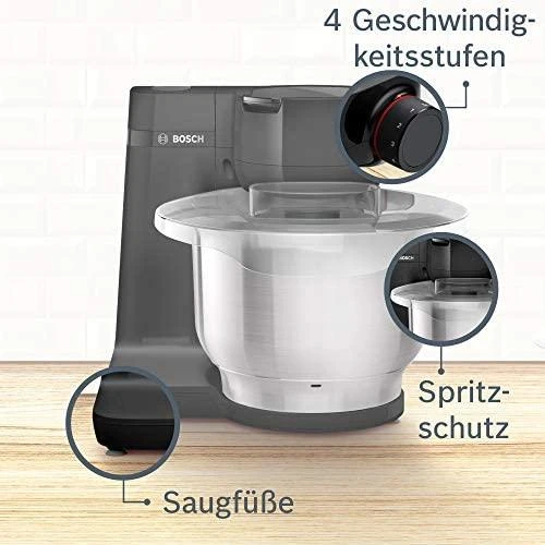 Virtuvinis kombainas Bosch MUMS2EB01 Serija 2, Virtuvės kombainas, MUM, 700 W, Juoda, Juodas