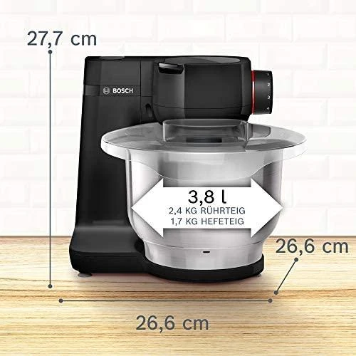 Virtuvinis kombainas Bosch MUMS2EB01 Serija 2, Virtuvės kombainas, MUM, 700 W, Juoda, Juodas