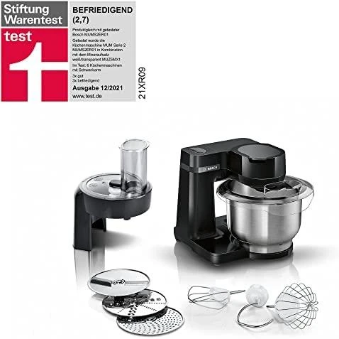 Virtuvinis kombainas Bosch MUMS2EB01 Serija 2, Virtuvės kombainas, MUM, 700 W, Juoda, Juodas