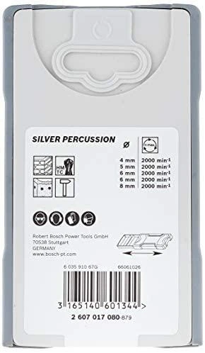 Grąžtas Bosch 5 Sidabrinis Percussion kompl X-Pro Line, 4,5,6,6,8mm