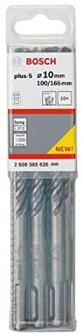 Bosch SDS-plus-5 grąžtas (S4L) 10 x 100 x 165 mm, 10 vnt