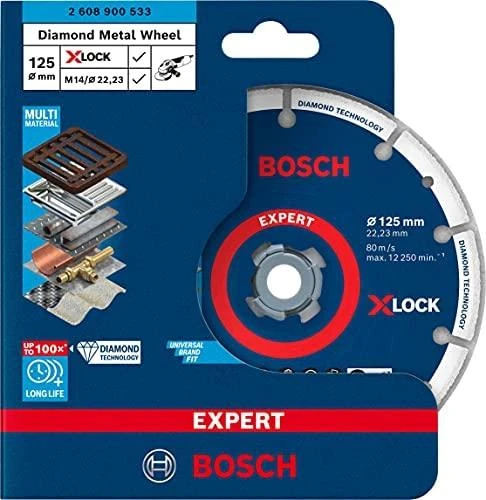 Bosch X-LOCK deimantas metalui 125mm