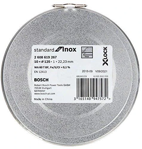 Bosch X-LOCK standartinis Inox 10vnt. × 125 × 1 mm