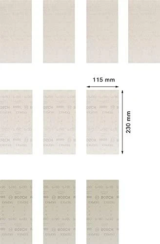 Šlifavimo tinklelis Bosch M480; 115x230 mm; P80/120/180; 10 vnt.