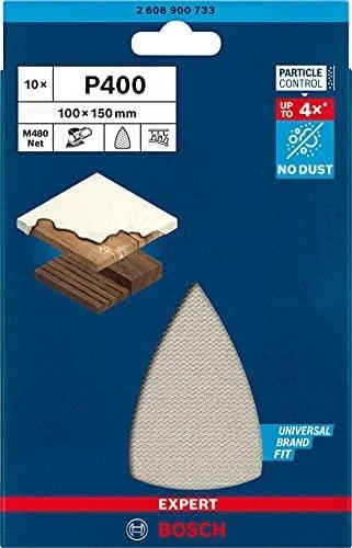 Šlifavimo tinklelis Bosch M480; 100x150 mm; P400; 10 vnt.