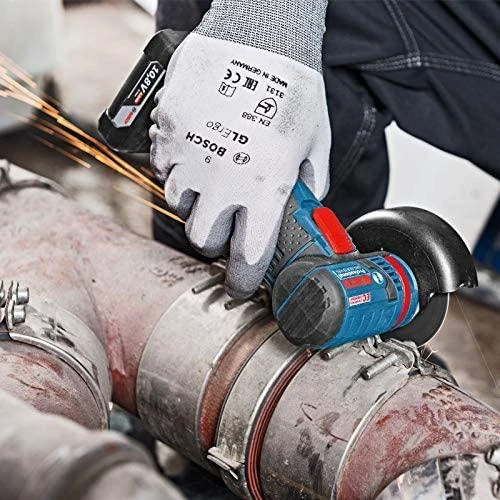 Bosch Professional kampinis šlifuoklis GWS 12V-76 (be baterijos ir įkroviklio; kartoninėje dėžėje)