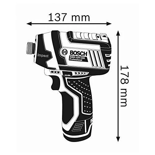 Bosch Akumuliatorinis smūginis suktuvas GDR 12V-105, be akumuliatoriaus ir kroviklio