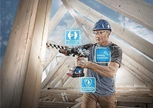 Bosch GSR 18V-110 C naudojimas statybų aikštelėje