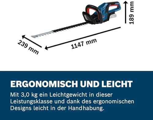 Bosch Akumuliatorinės gyvatvorių žirklės GHE 18V-60 be akumuliatoriaus ir kroviklio