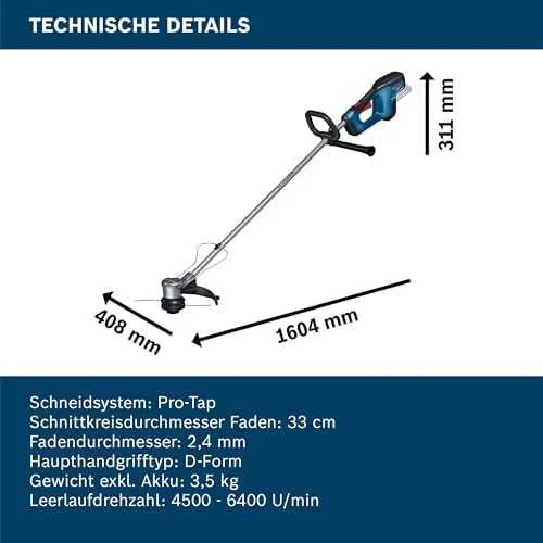 Bosch Akumuliatorinis Trimeris GRT 18V-33 be akumuliatoriaus ir kroviklio