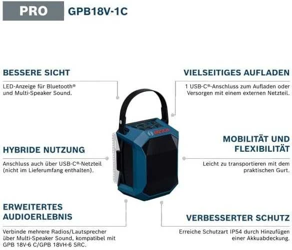 Bosch GPB 18V-1C Solo Kit, C