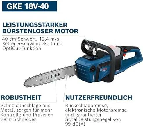 Grandininis pjūklas Bosch GKE 18V-40 Professional, 18 V, be akumuliatoriaus ir kroviklio