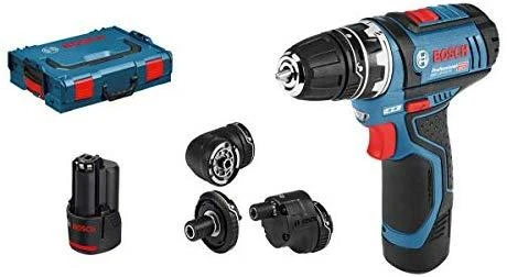 Bosch Akumuliatorinis gręžtuvas-suktuvas GSR 12V-15 FC Set, 2x2.0Ah, 4xGFA