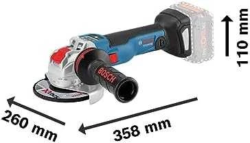 Akumuliatorinis kampinis šlifuoklis su X-LOCK Bosch GWX 18V-10 SC Professional (06017B0400)