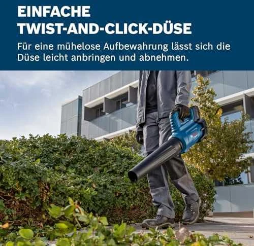 Akumuliatorinis lapų pūstuvas Bosch GBL 18V-750, be akumuliatoriaus ir kroviklio