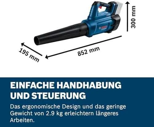 Akumuliatorinis lapų pūstuvas Bosch GBL 18V-750, be akumuliatoriaus ir kroviklio