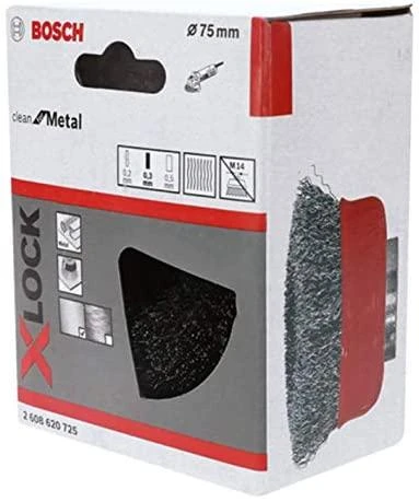 Bosch X-LOCK šepetys iš plieno 75 mm, 0,3 mm
