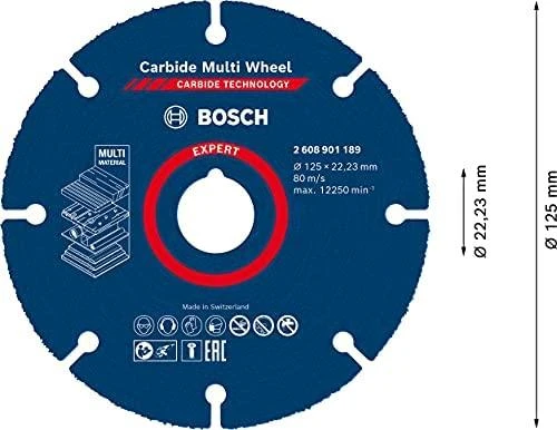 Bosch X-LOCK Carbide MultiWheel 125 x 1 mm