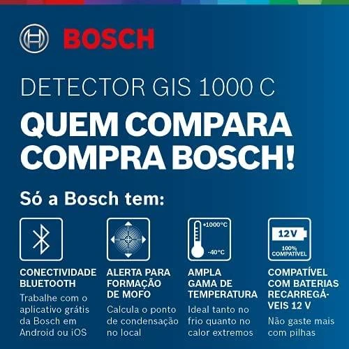 Bosch Šilumos detektorius GIS 1000 C Professional be akumuliatoriaus ir kroviklio