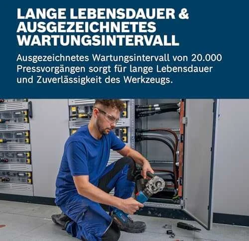 Akumuliatorinis hidraulinis antgalių presavimo įrankis BOSCH GPH 18V-60 Solo LB-XL