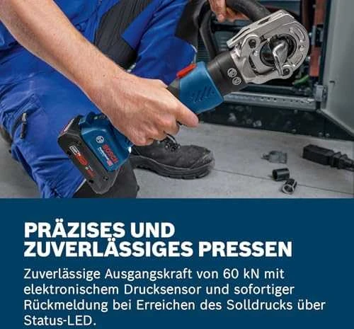 Akumuliatorinis hidraulinis antgalių presavimo įrankis BOSCH GPH 18V-60 Solo LB-XL